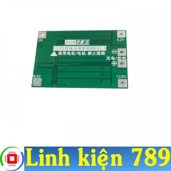 Mạch điều khiển sạc ắc quy 12V 3S 3.7V 40A 12.6V cùng một cổng